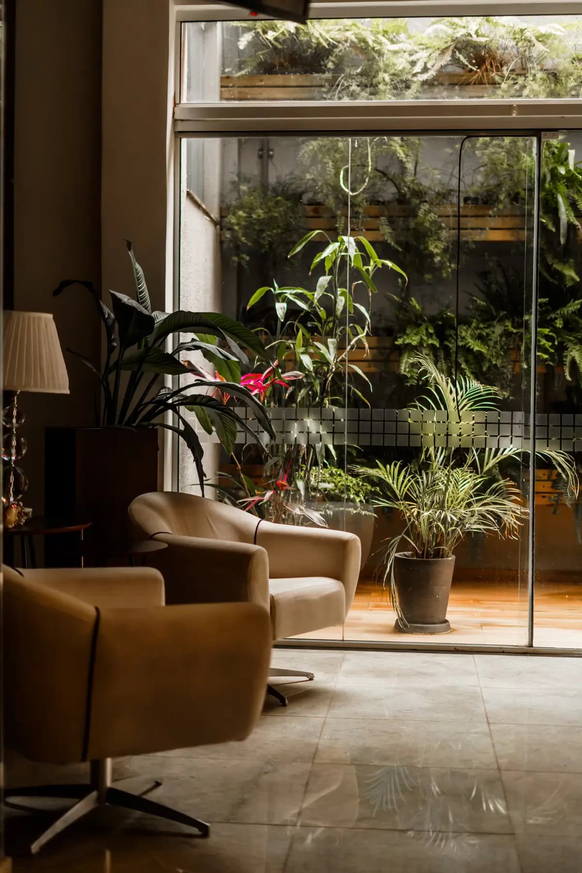 Área de estar do Blue Open Hotel